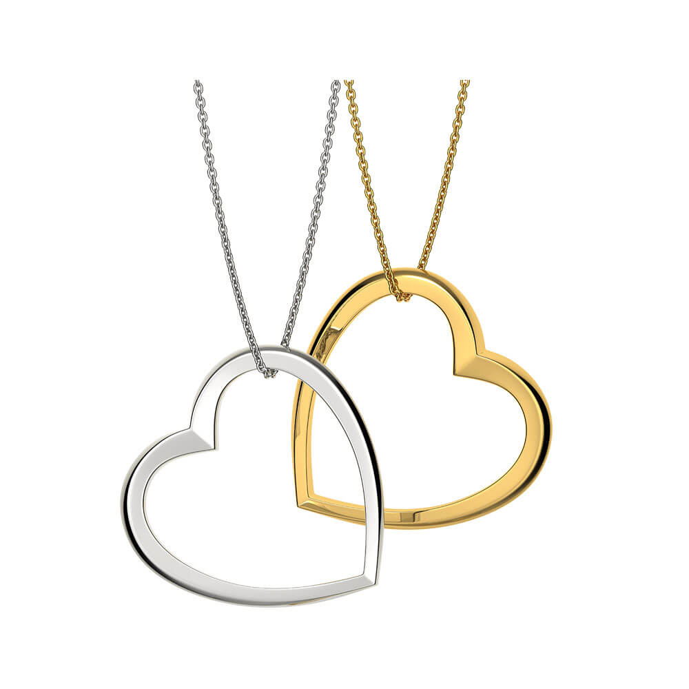 chrome silver necklaces